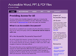 screenshot of my Accessible Word, PPT & PDF Files site